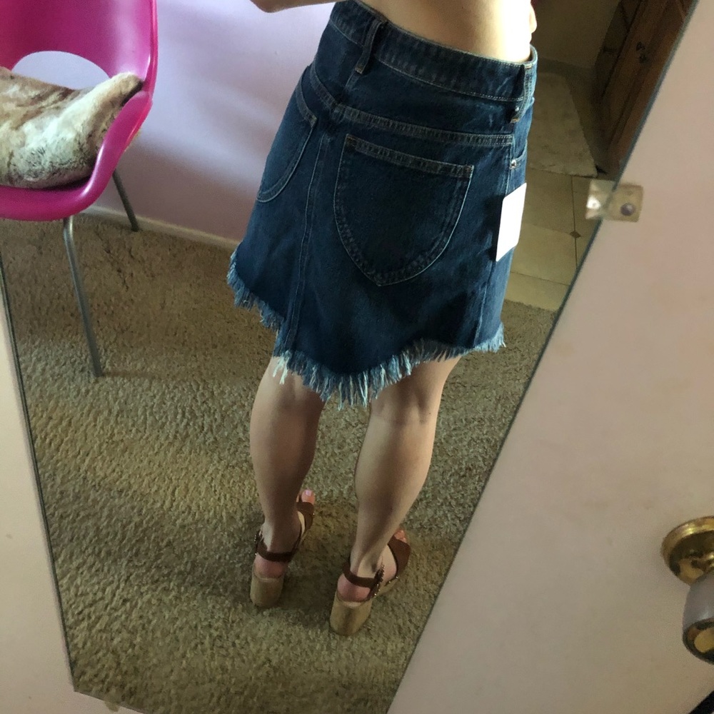 NWT FP denim mini skirt size 27 - Picture 3 of 4